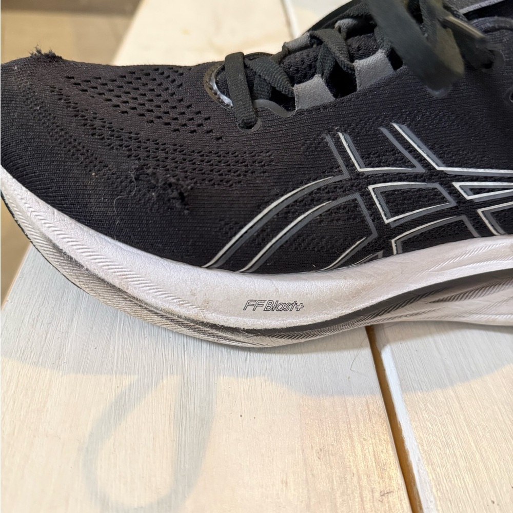 ASICS Black and White Athletic Shoes - Picture 12 of 15